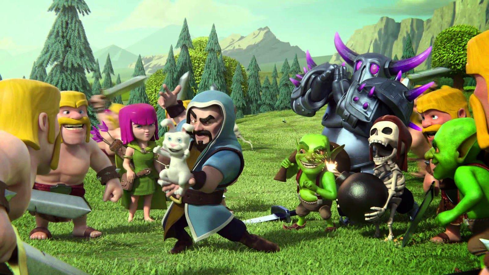 clash royale wallpaper,animated cartoon,pc game,action adventure game,strategy video game,games