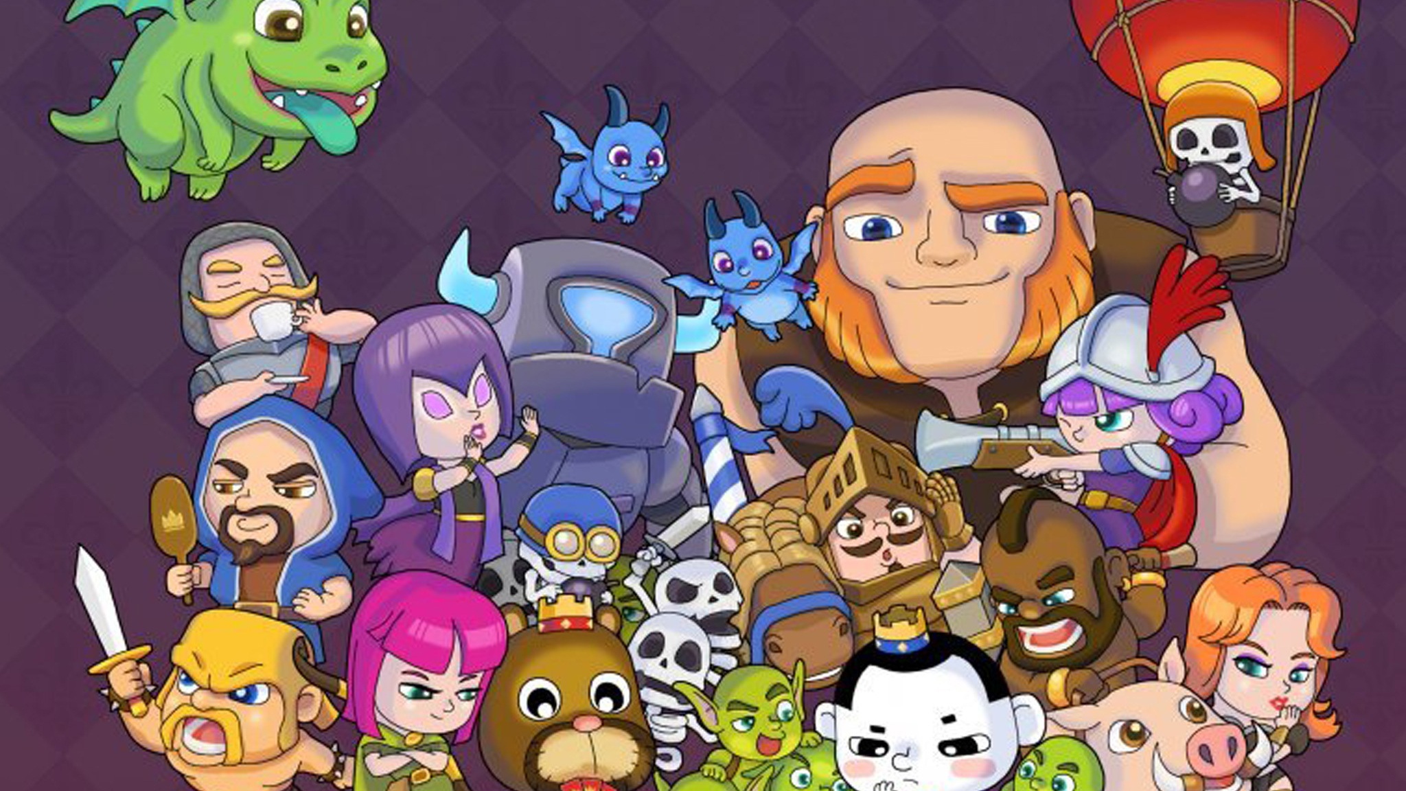 fond d'écran clash royale,dessin animé,dessin animé,animation,fiction,illustration