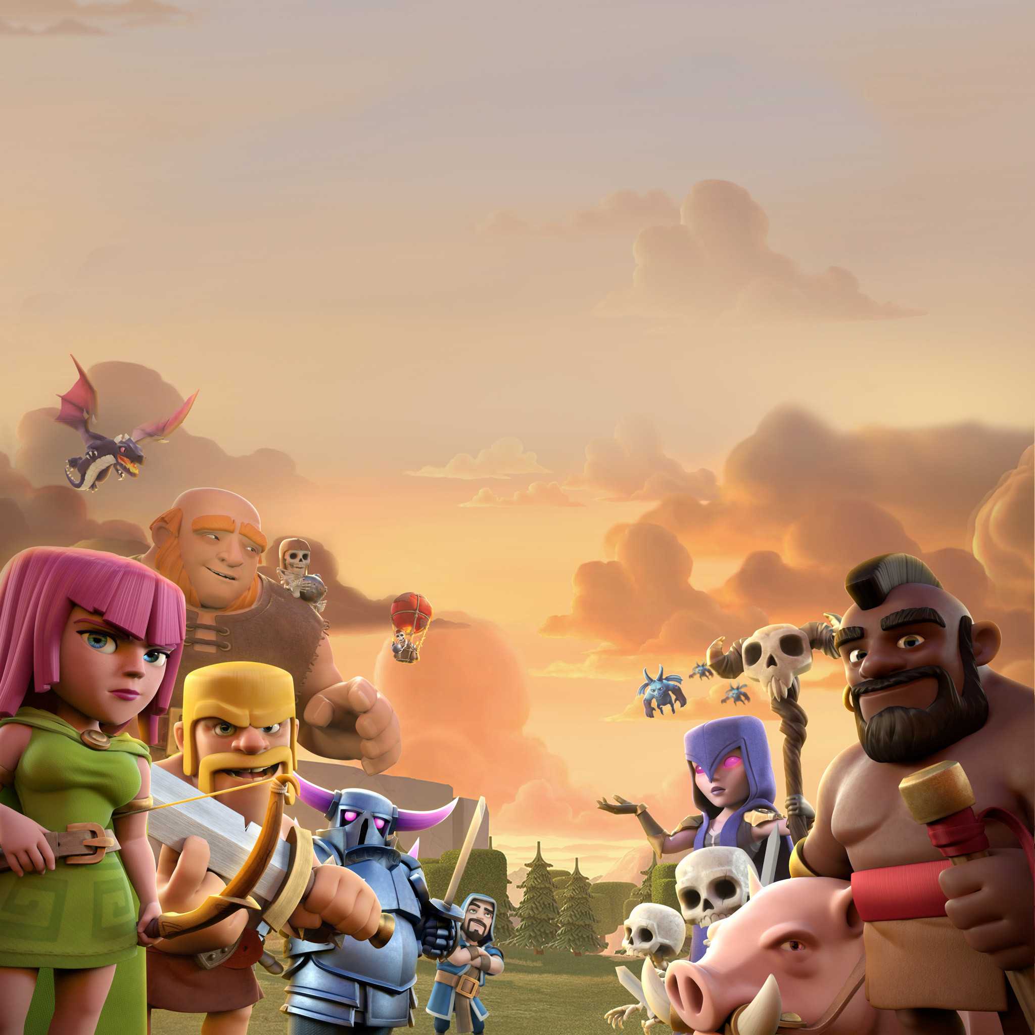 clash royale wallpaper,animated cartoon,cartoon,animation,illustration,fictional character