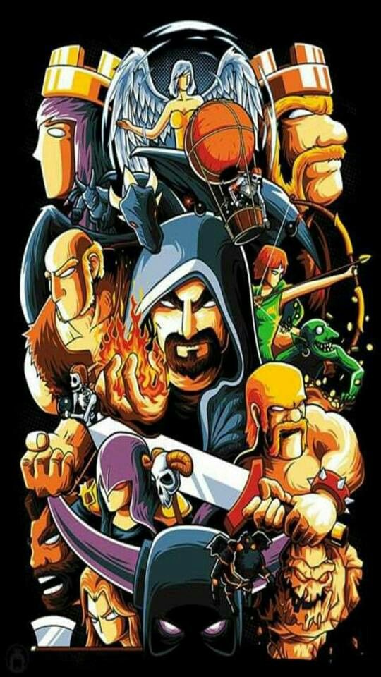 clash royale wallpaper,fiction,cartoon,fictional character,animated cartoon,illustration