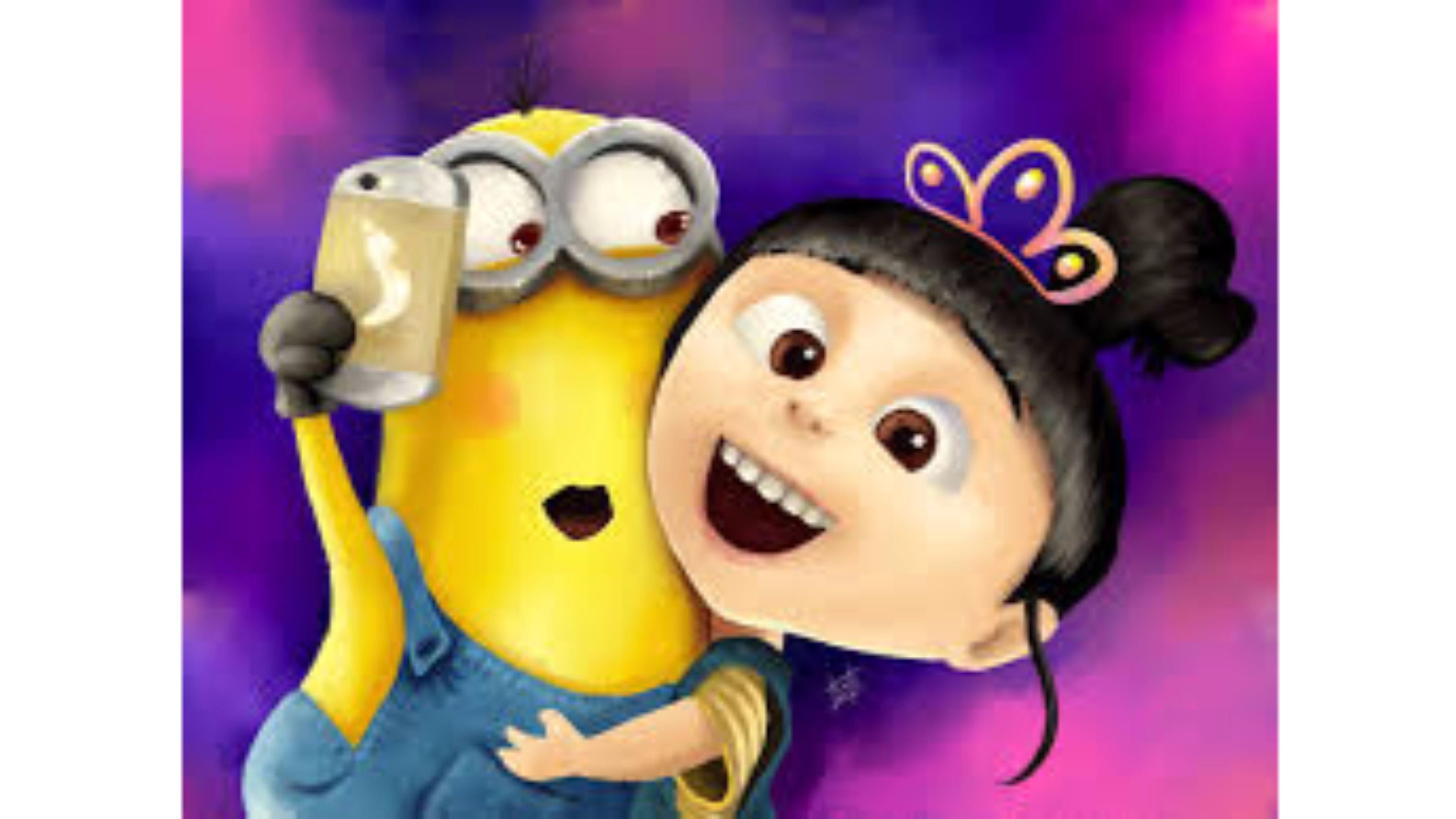 wallpaper minion,animated cartoon,cartoon,violet,animation,illustration