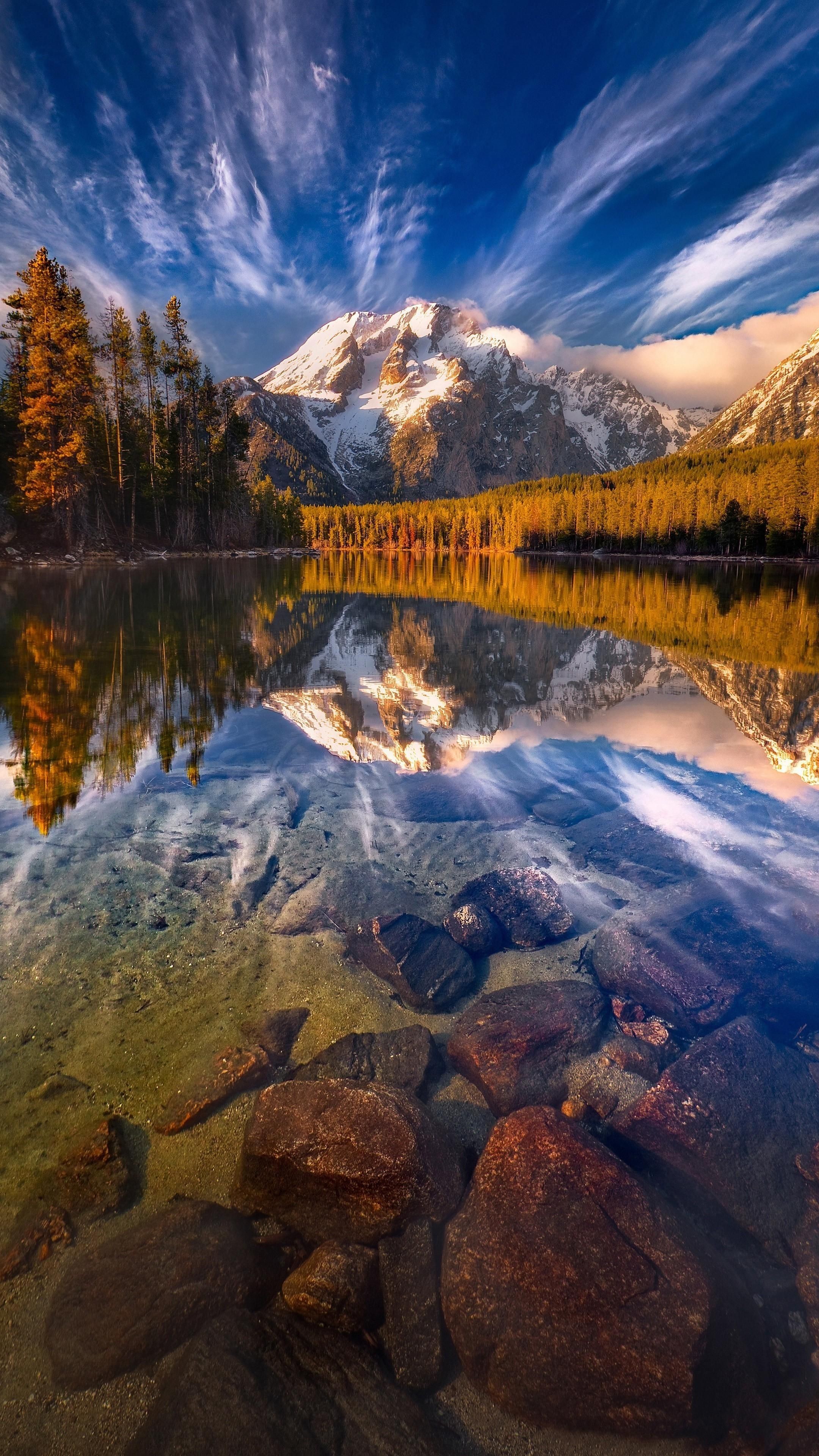 fondo de pantalla 4k para móvil,paisaje natural,naturaleza,reflexión,cielo,montaña