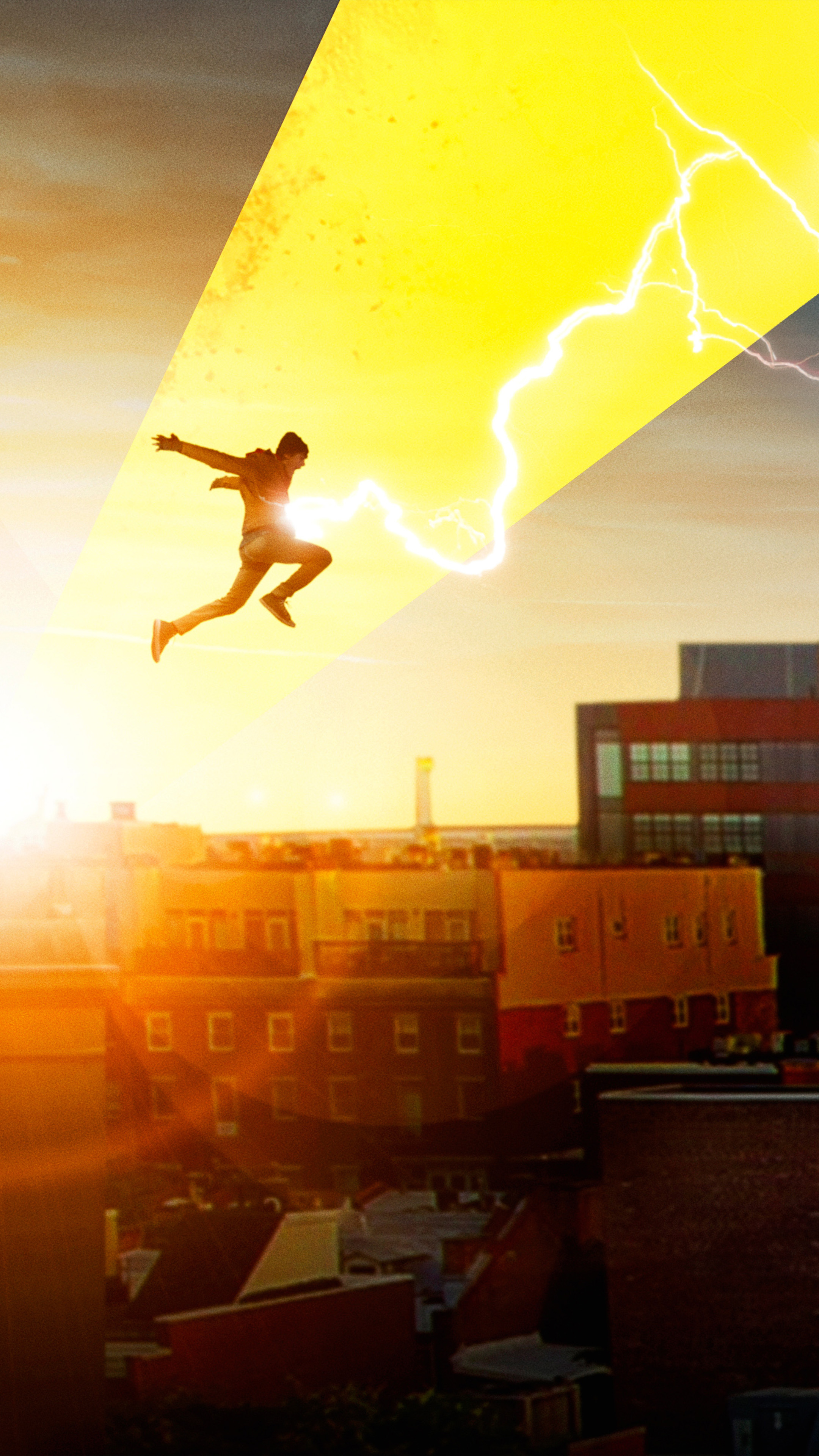 4k wallpaper for mobile,yellow,sky,sunlight,skateboarding,street stunts