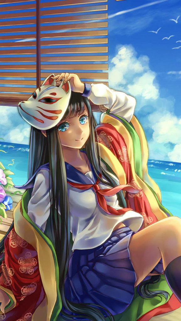anime girl wallpaper,cartoon,cg artwork,anime,long hair,illustration