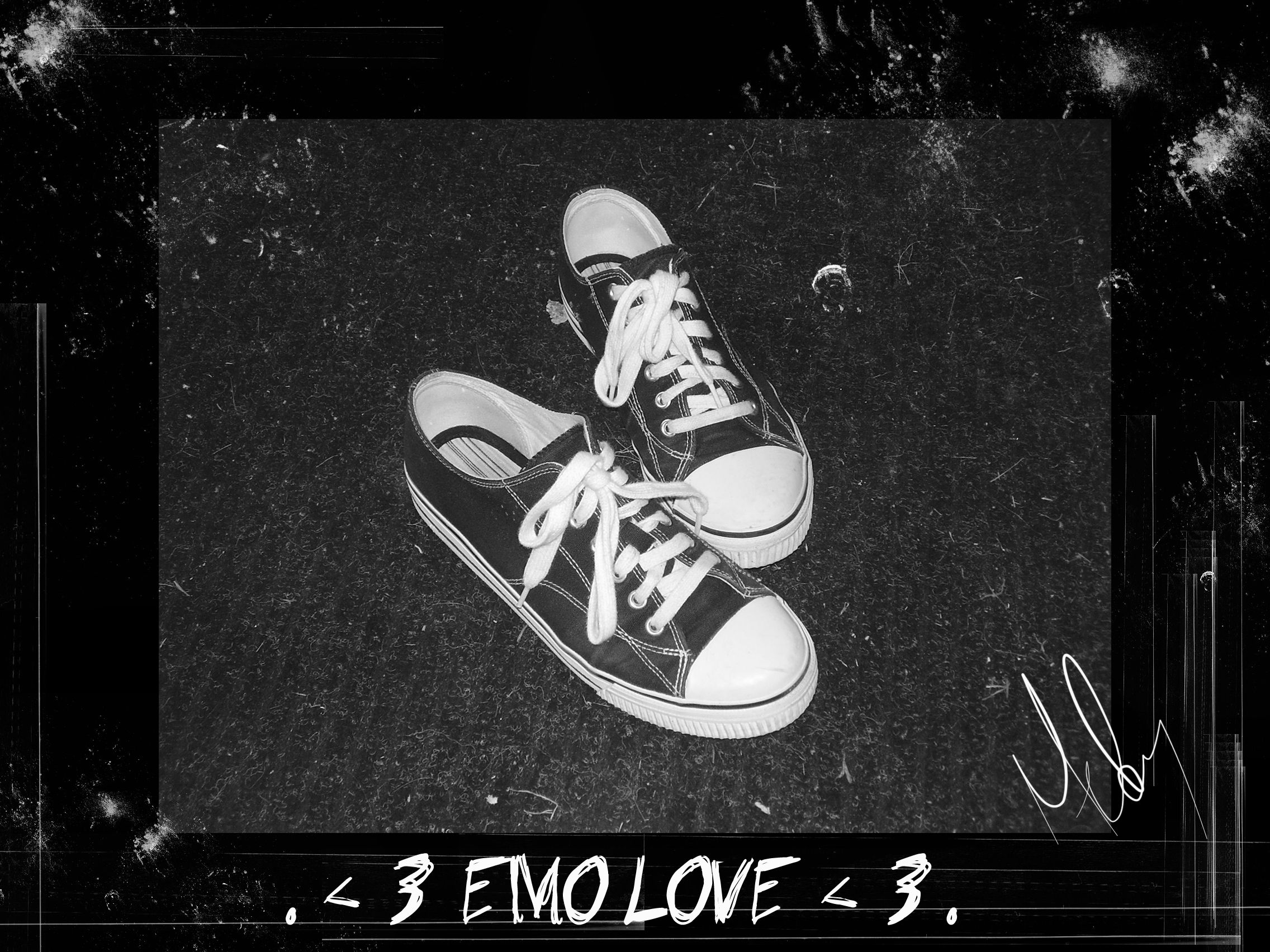 emo wallpaper,black,footwear,font,shoe,black and white
