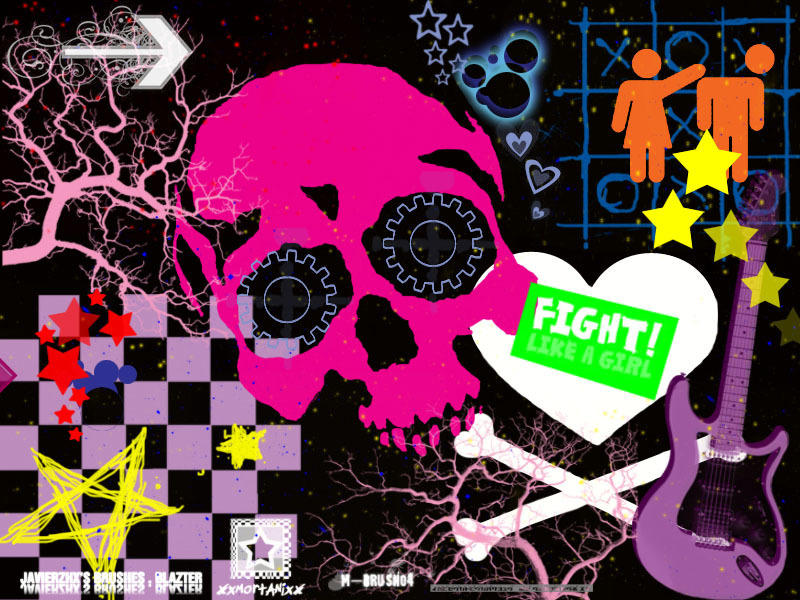 carta da parati emo,disegno grafico,cranio,arte,rosa,graffiti