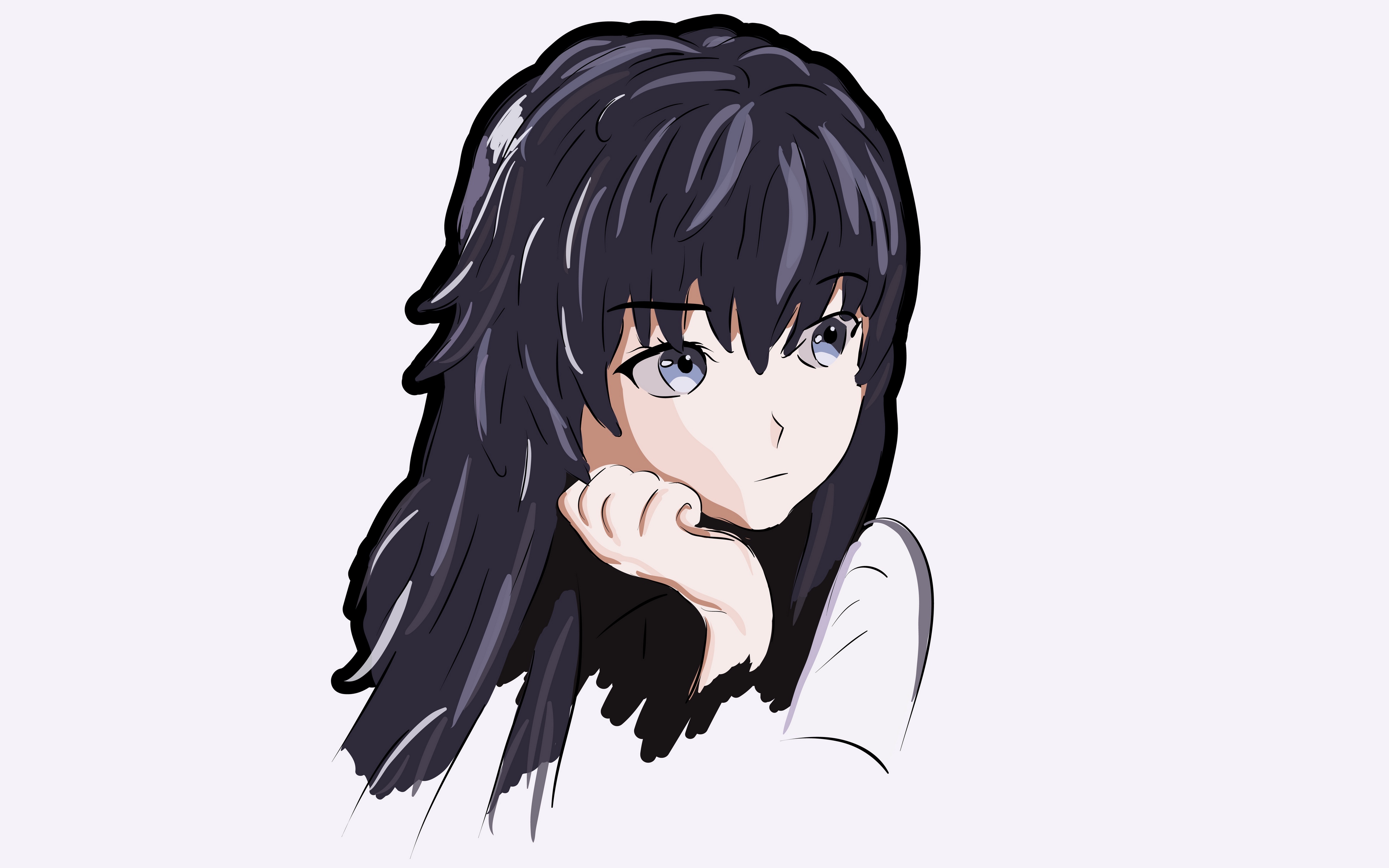 fonds d'écran anime,cheveux,dessin animé,anime,cheveux noirs,coiffure