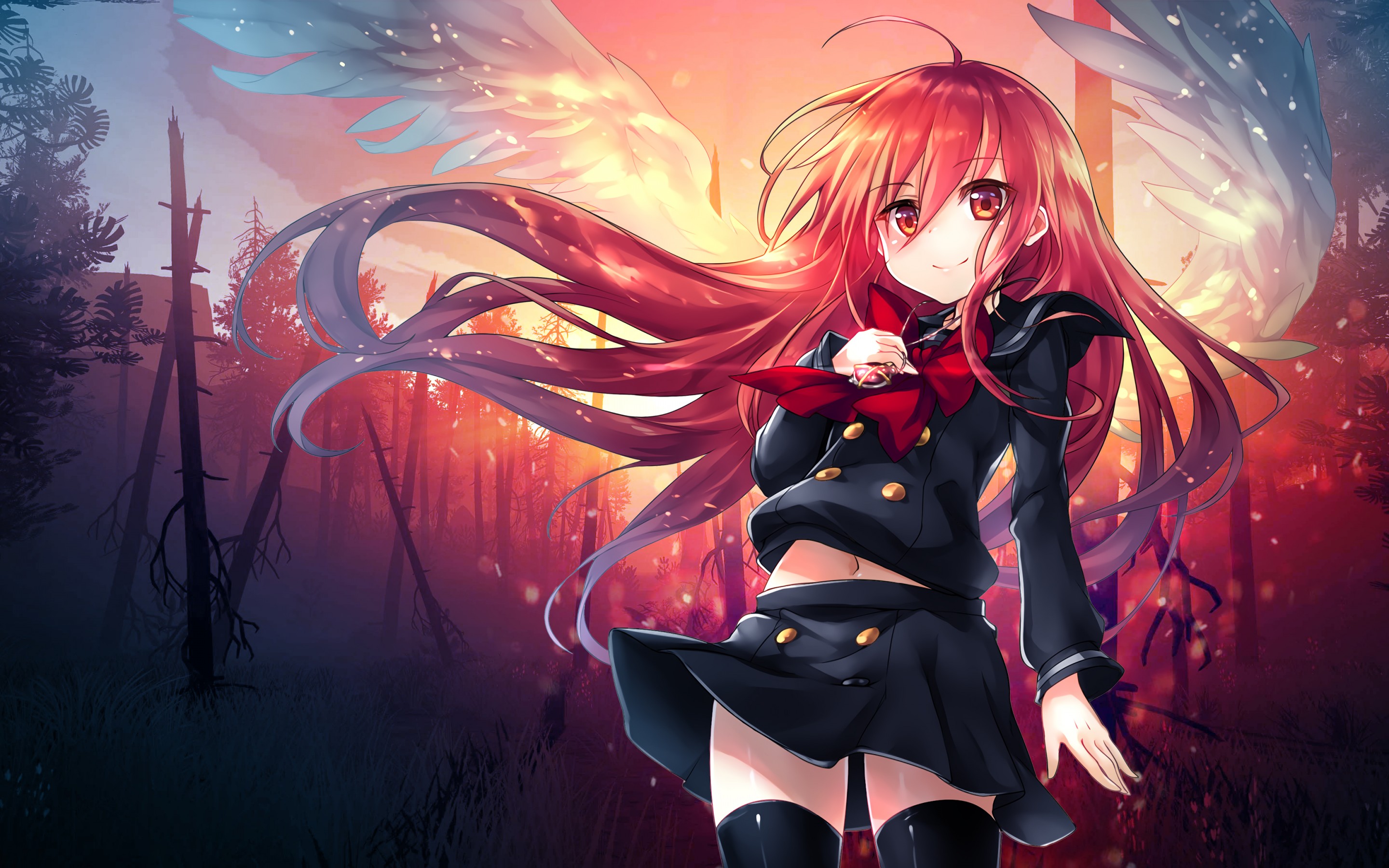 wallpapers anime,cg artwork,anime,red,cartoon,long hair