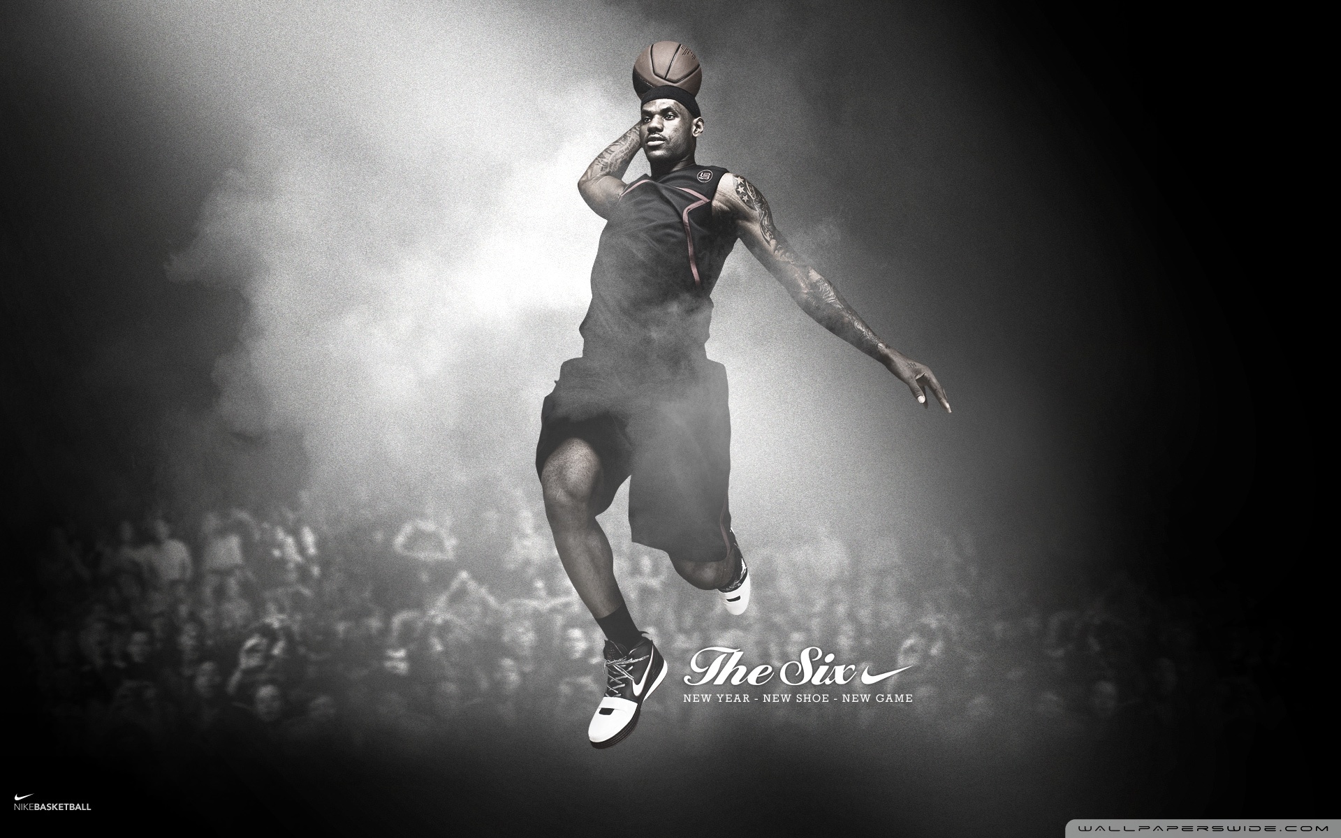 fondo de pantalla de lebron james,fotografía,fotografía,fotografía con flash,en blanco y negro,oscuridad