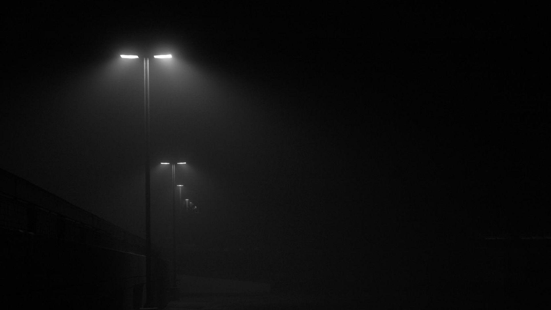 dark wallpapers hd,black,white,darkness,street light,light