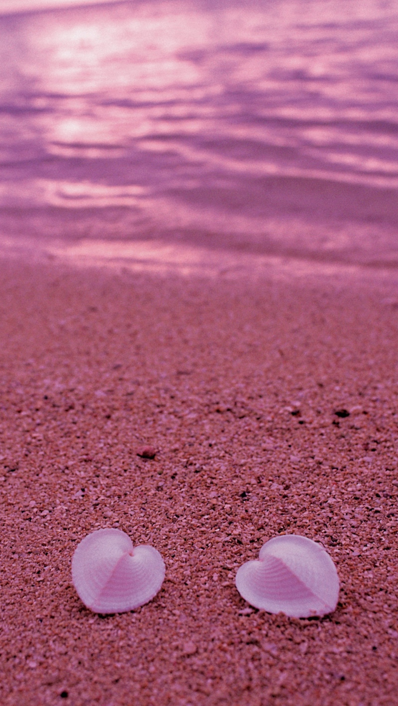ピンクのiphoneの壁紙,砂,ピンク,心臓,紫の,空