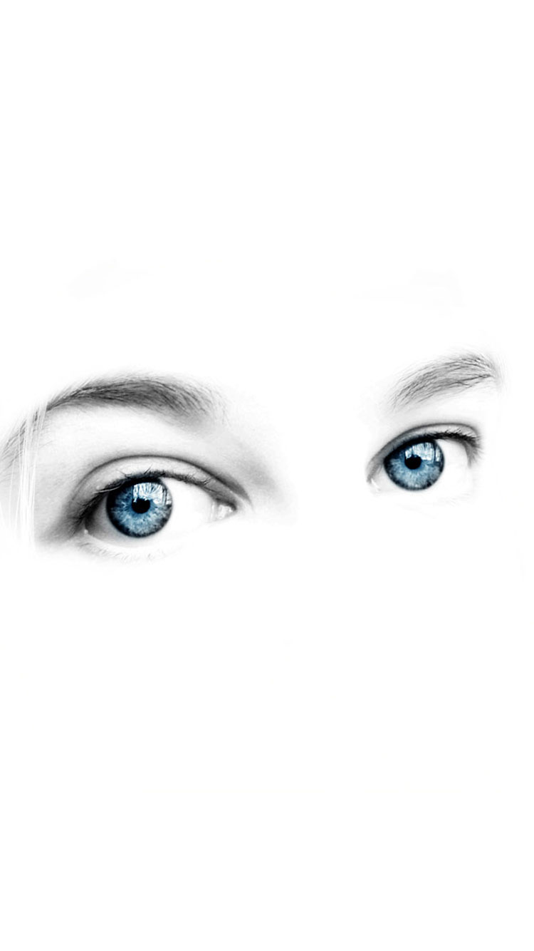 white iphone wallpaper,face,eyebrow,eye,nose,blue