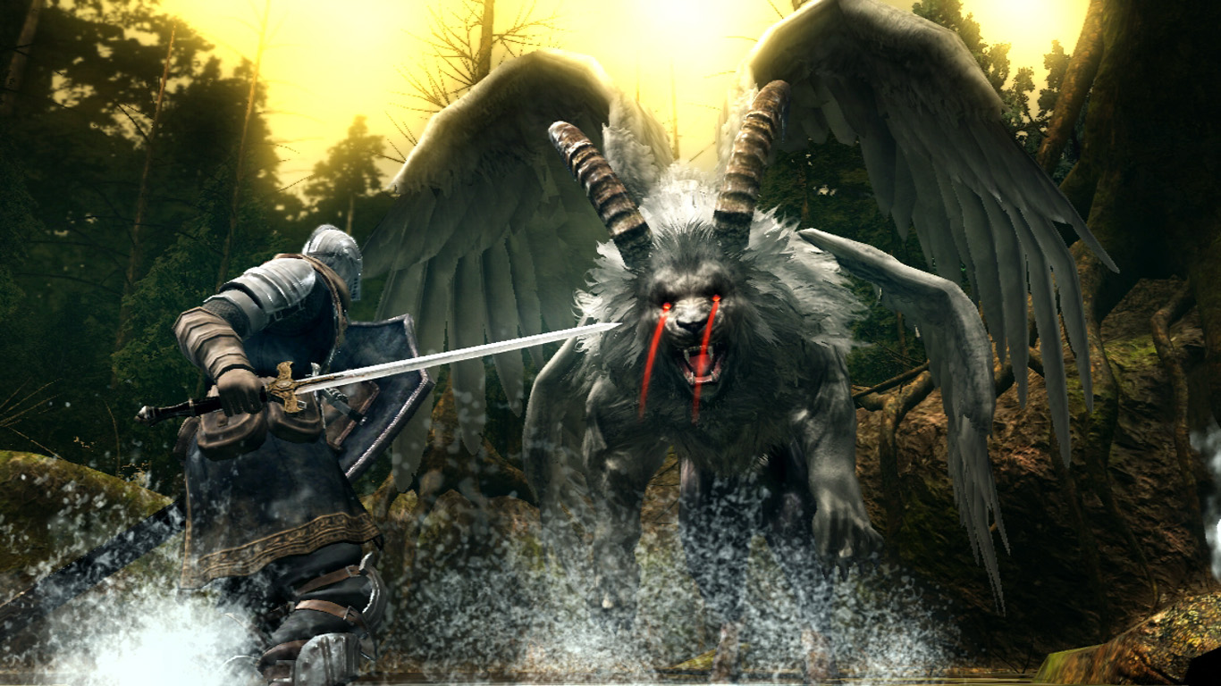 dark souls wallpaper,action adventure game,demon,pc game,mythology,cg artwork