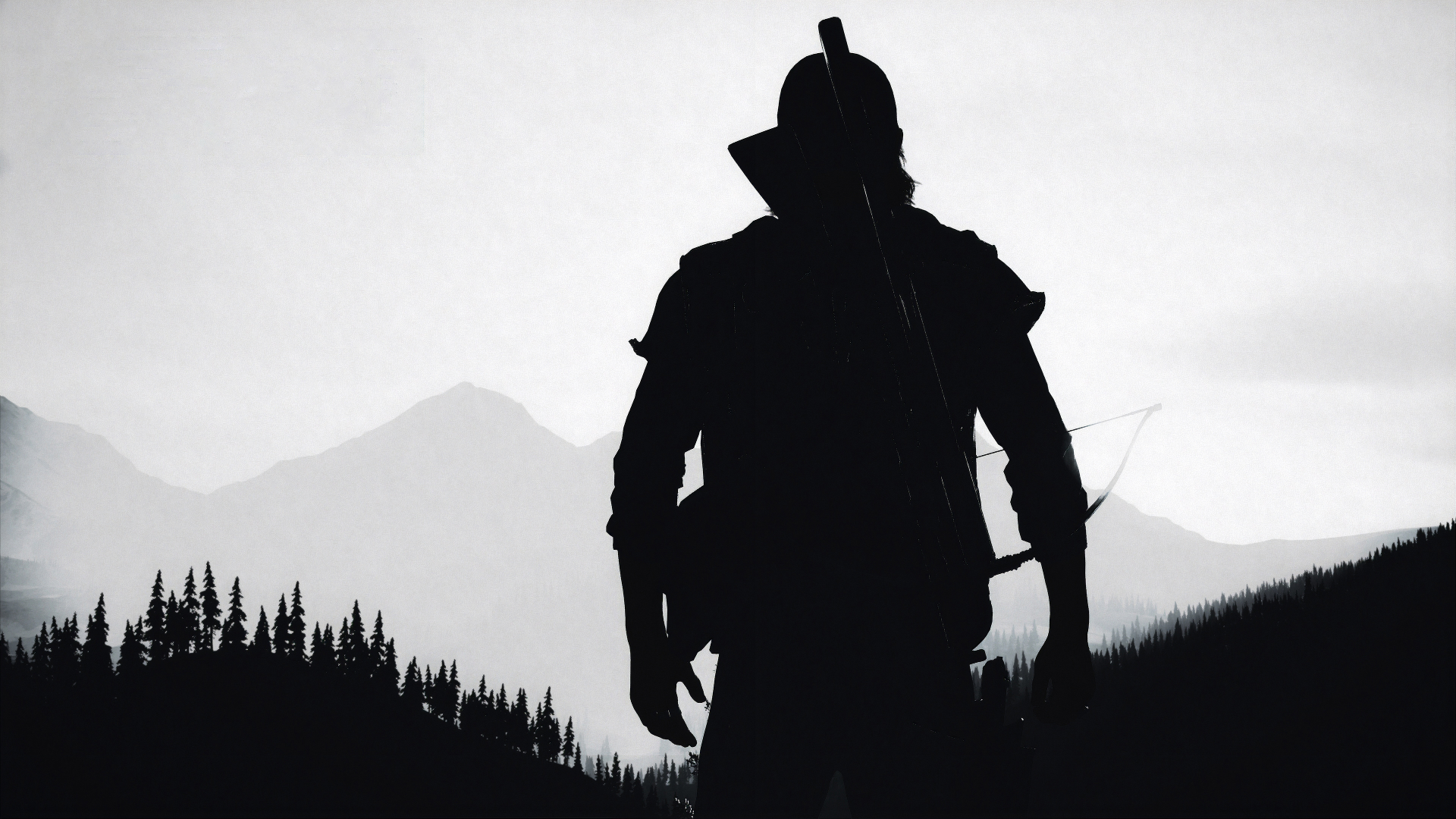 4k gaming wallpaper,black,silhouette,sky,standing,black and white