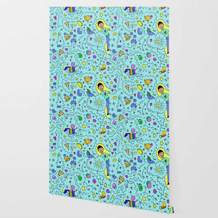 kawaii wallpaper,turquoise,product,yellow,teal,aqua