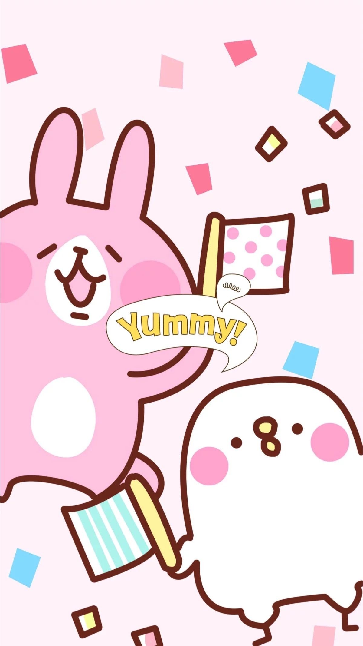 kawaii wallpaper,cartoon,pink,text,clip art,pattern