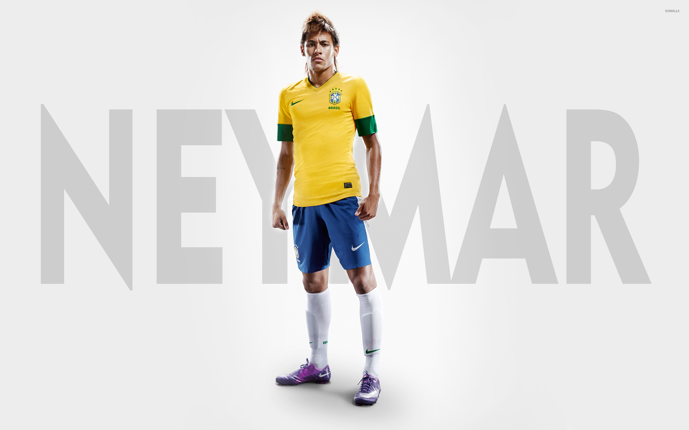 fond d'écran neymar,tenue de sport,vêtements,jersey,produit,joueur de football