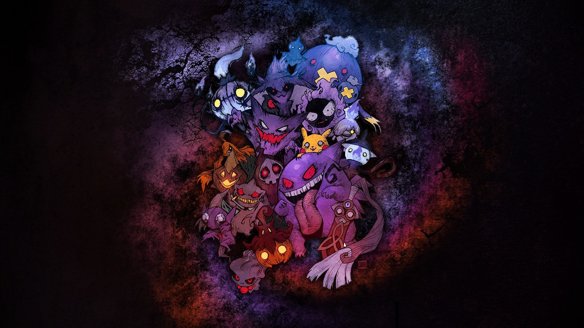 fond d'écran pokemon hd,violet,violet,illustration,ténèbres,personnage fictif