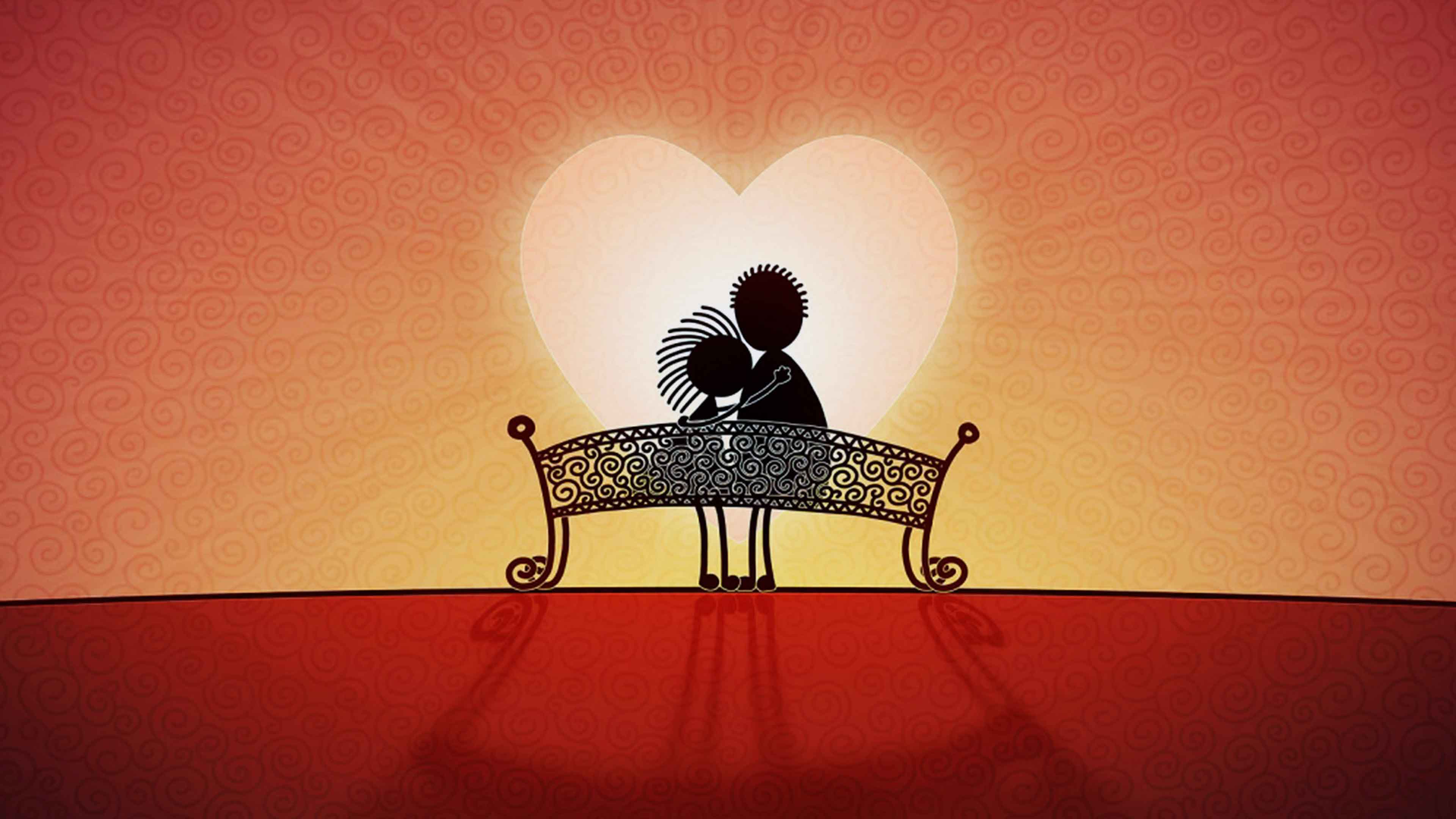 sfondi amore immagini,illustrazione,cielo,silhouette,arte,mobilia