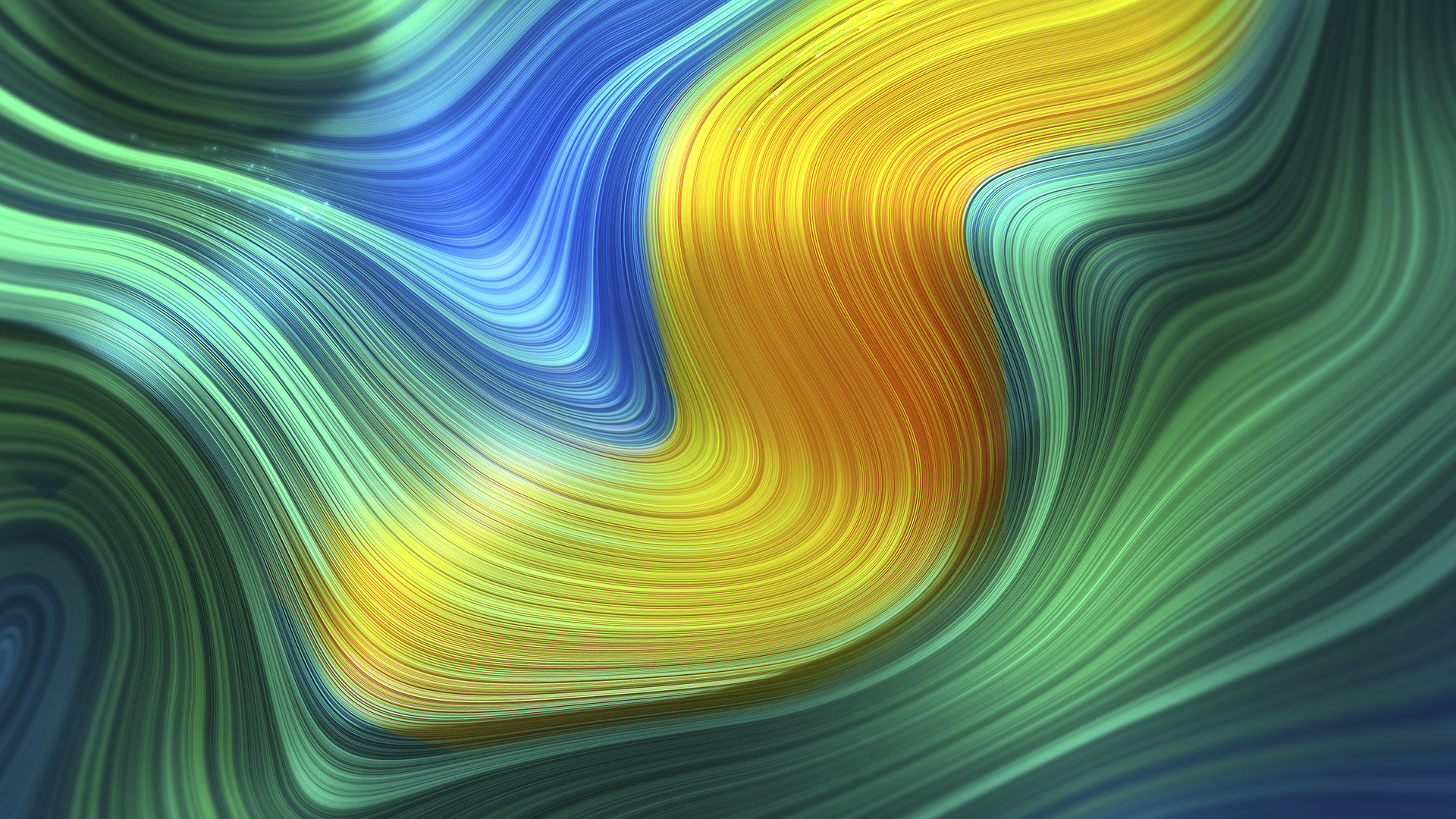 hd wallpapers for laptop,blue,green,fractal art,yellow,wave