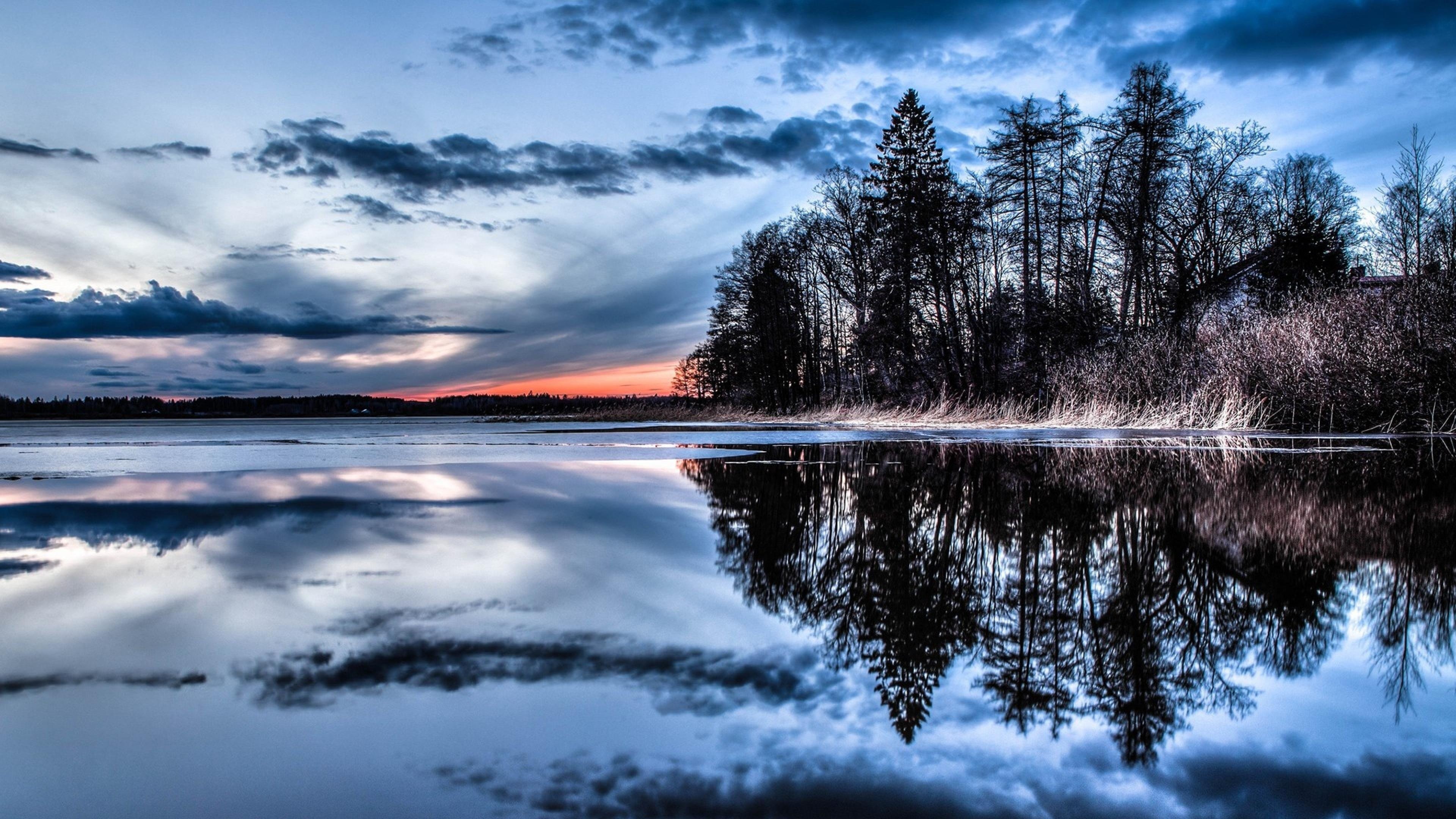 hd wallpaper für laptop,himmel,betrachtung,natürliche landschaft,natur,wasser