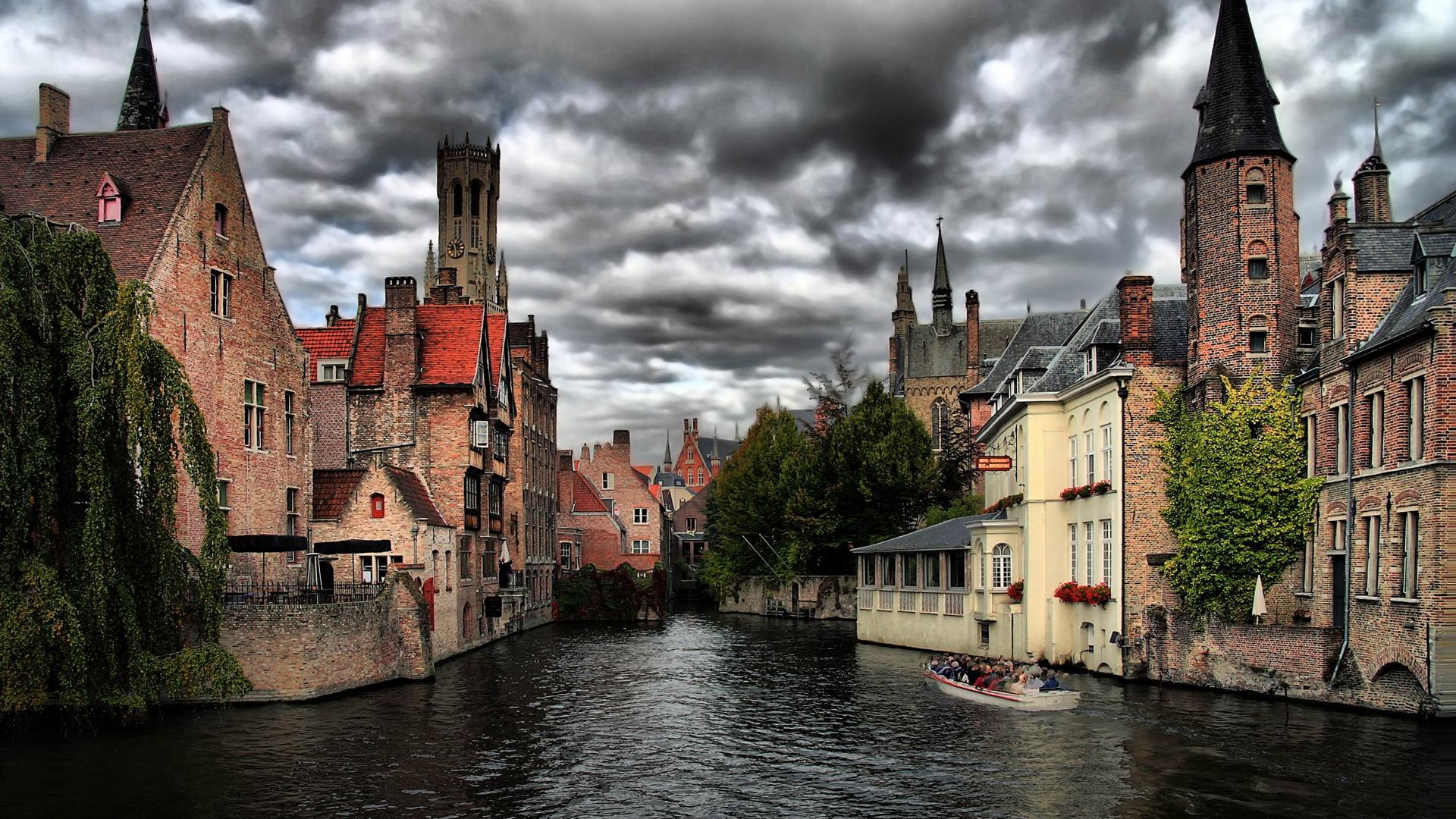 hd wallpapers for laptop,waterway,canal,town,moat,water castle