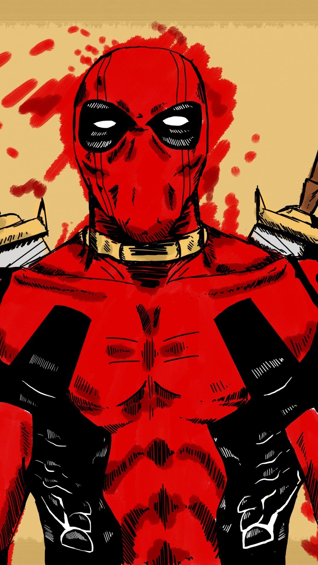 fond d'écran deadpool,dead pool,super héros,personnage fictif,illustration