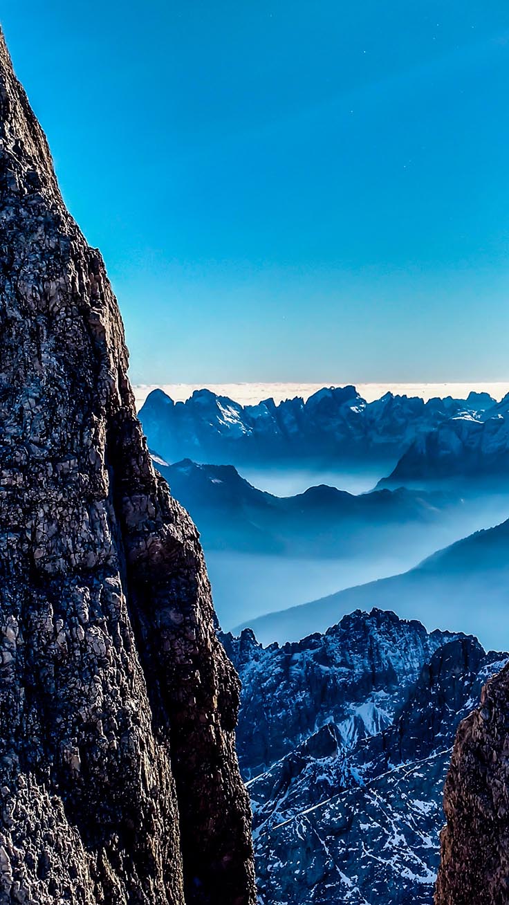 fondo de pantalla azul hd,montaña,cielo,paisaje natural,naturaleza,cordillera