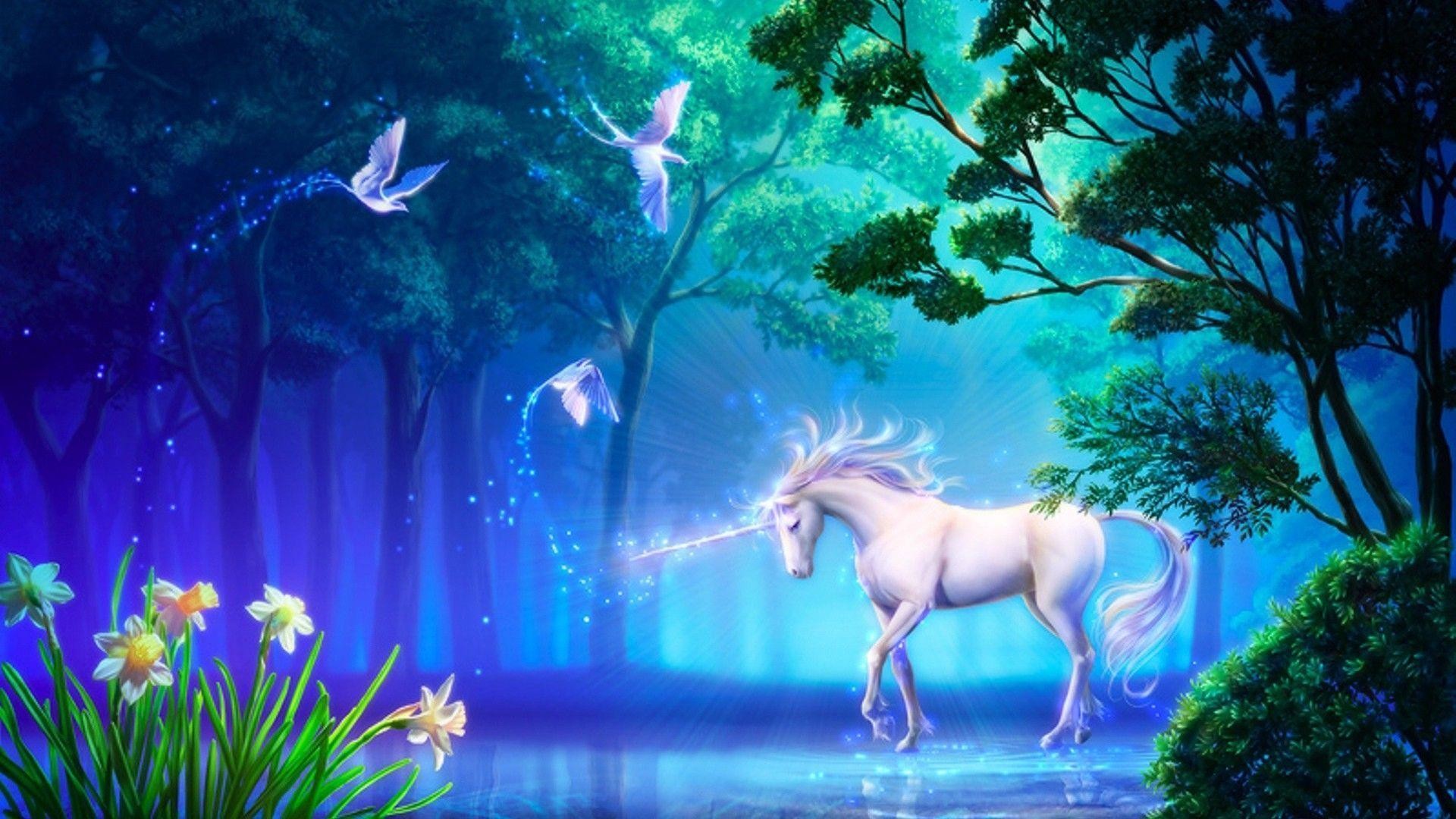 descarga gratuita de fondo de pantalla hd 1080p,unicornio,personaje de ficción,paisaje natural,criatura mítica,cielo