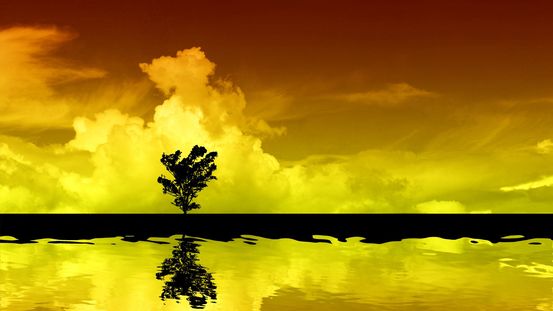 wallpaper hd 1080p kostenloser download,himmel,natürliche landschaft,natur,gelb,wolke
