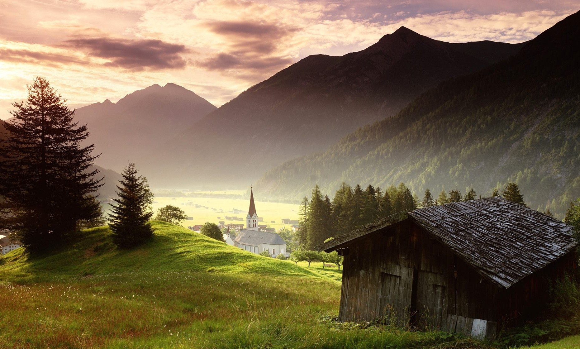 fond d'écran hd 1080p téléchargement gratuit,la nature,paysage naturel,ciel,montagne,matin