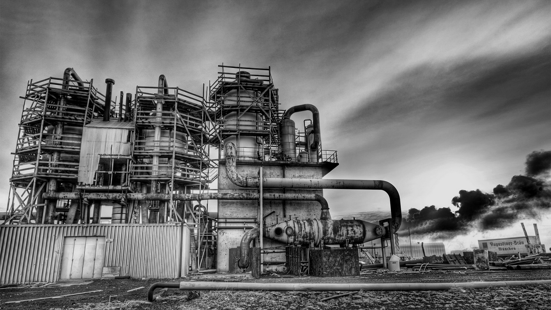 tablet wallpaper,industry,black and white,monochrome photography,iron,monochrome