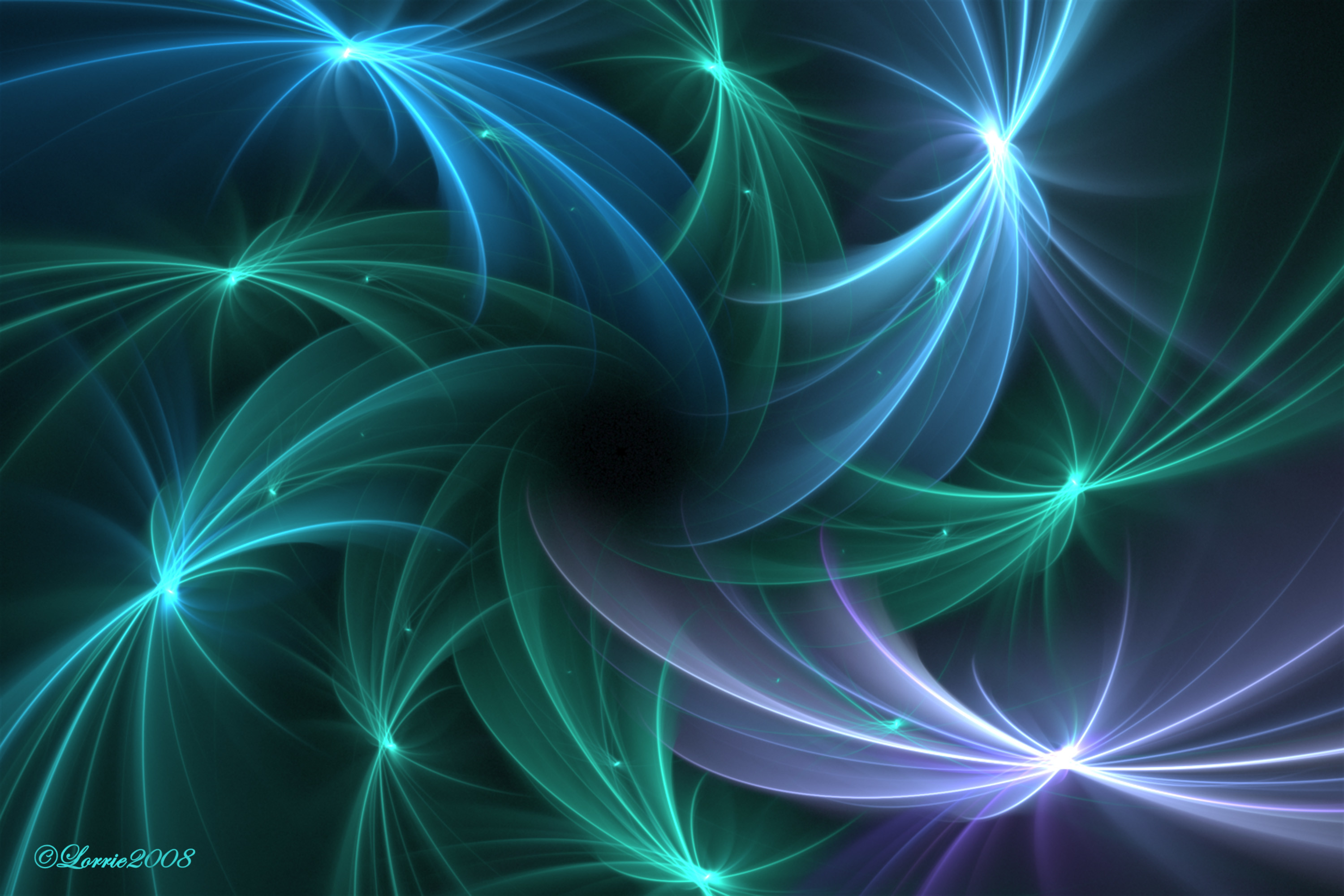 fondo de pantalla 3d para móvil,azul,verde,ligero,arte fractal,azul eléctrico