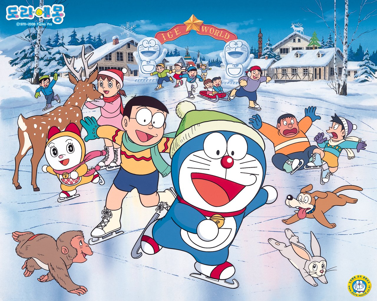 doraemon wallpaper,cartoon,animated cartoon,illustration,animation,fun