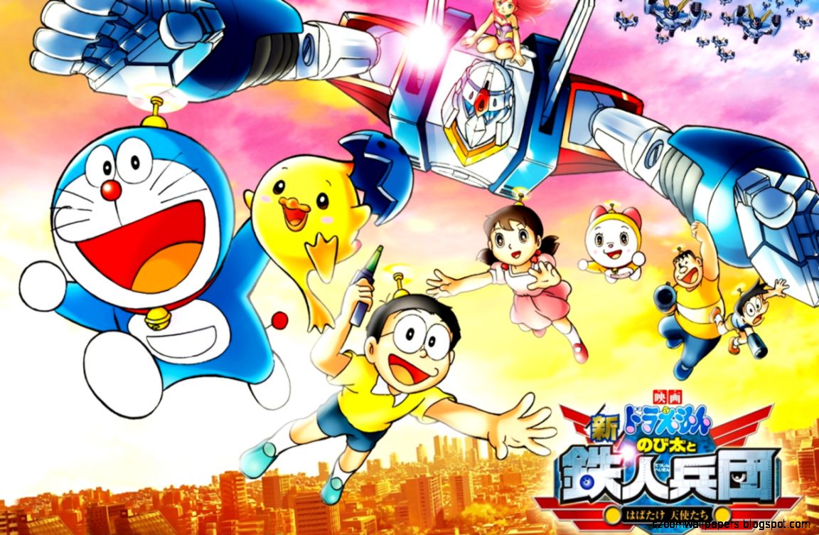 doraemon wallpaper,animated cartoon,cartoon,fictional character,anime,hero