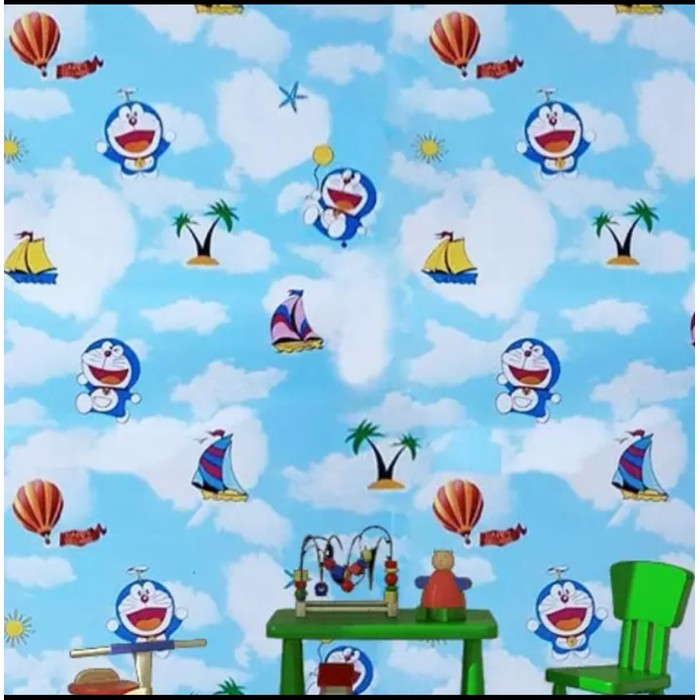 doraemon wallpaper,product,cartoon,textile,wrapping paper