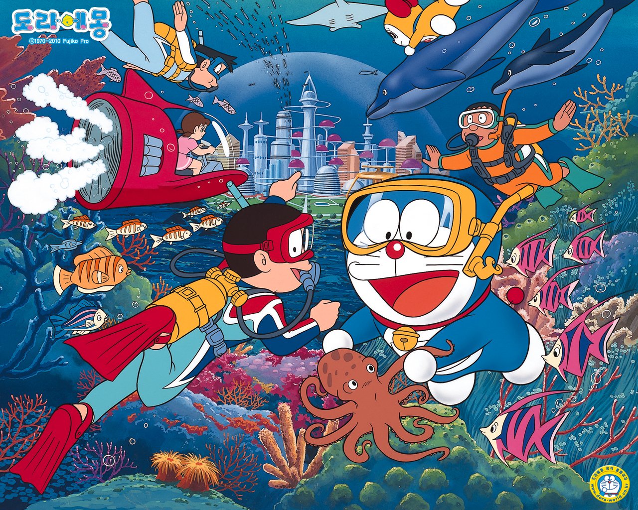 doraemon wallpaper,animated cartoon,cartoon,animation,illustration,art