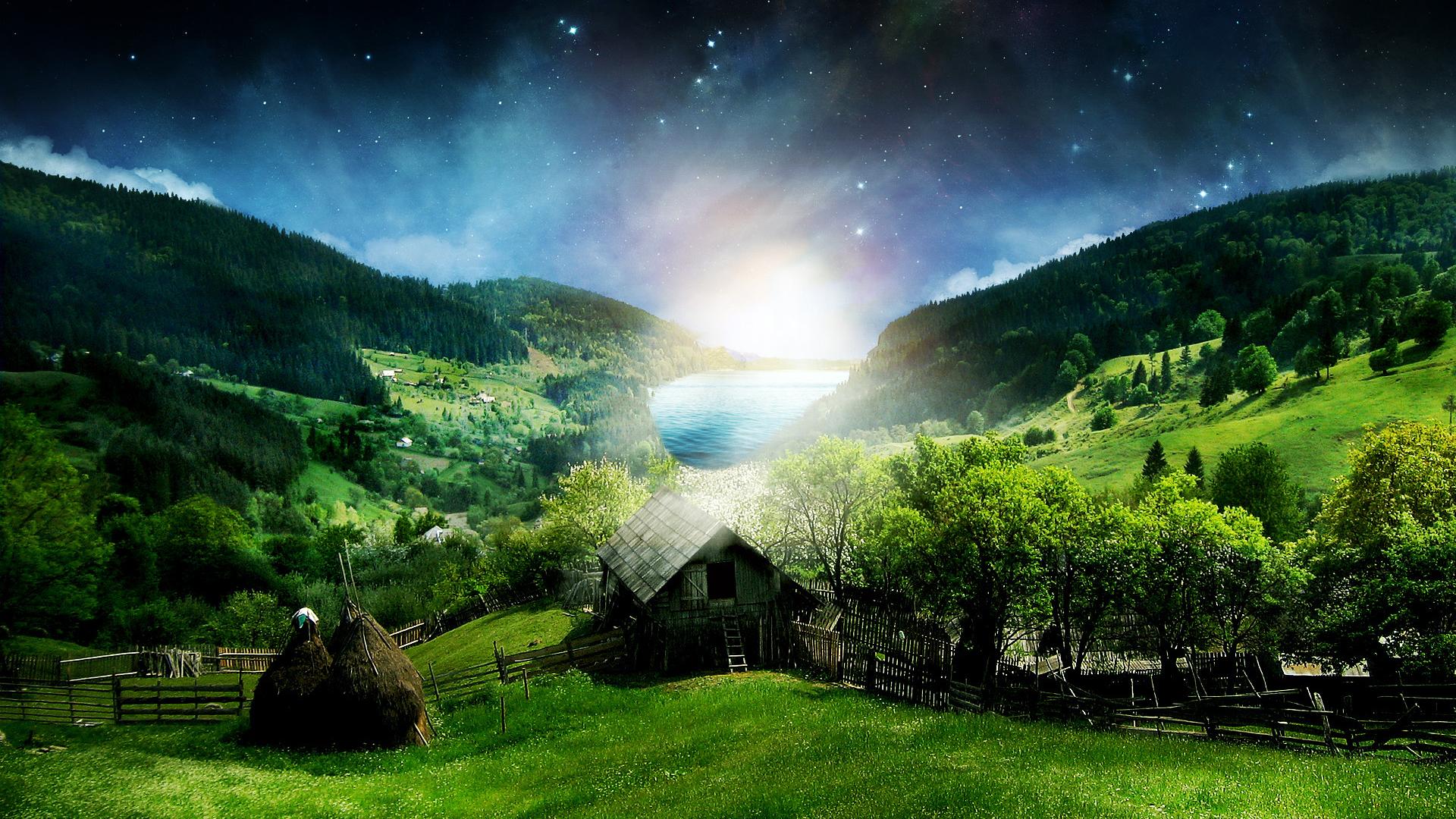 beautiful wallpaper download,natural landscape,nature,sky,green,highland