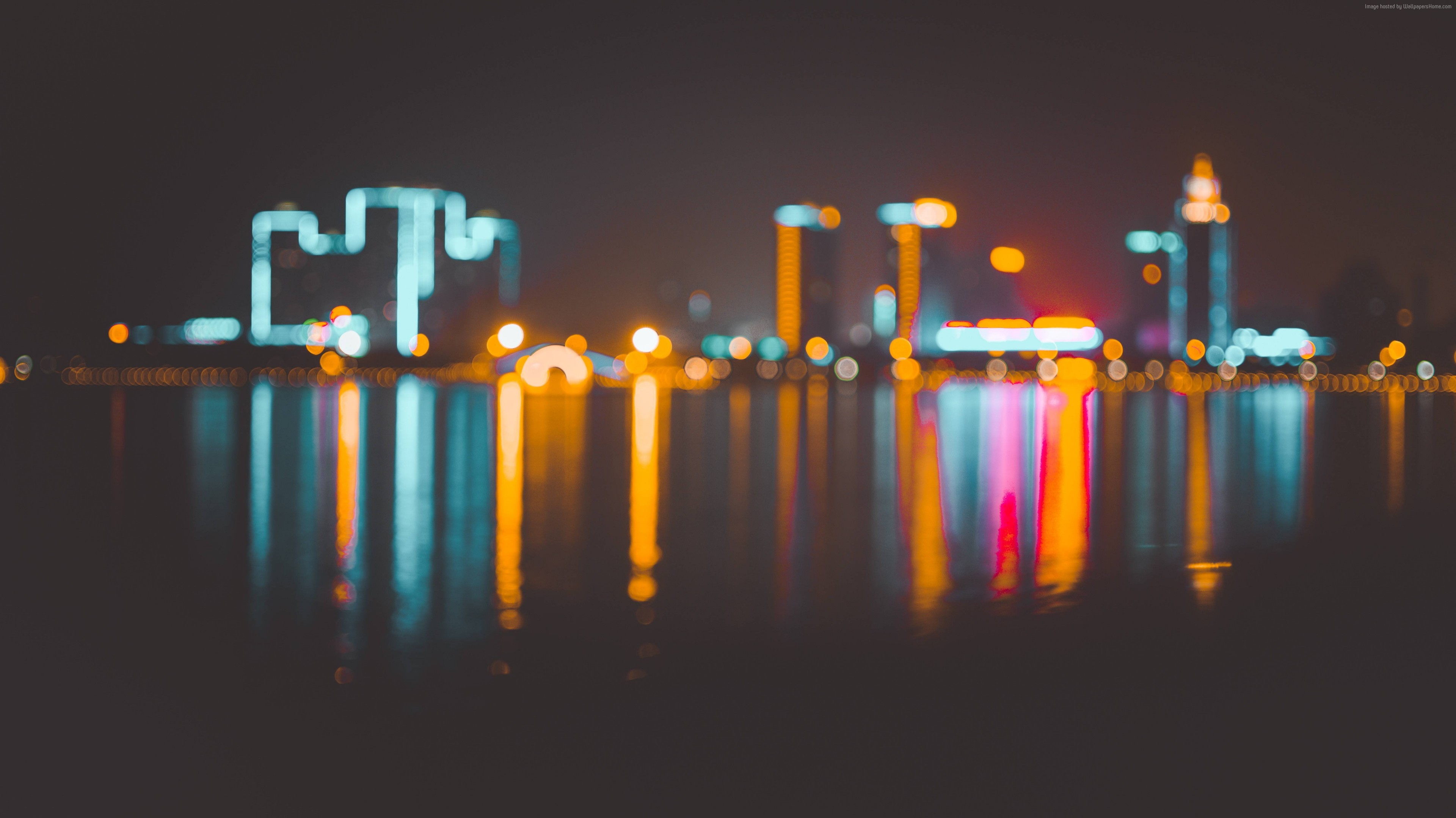 blur wallpaper,night,reflection,light,lighting,water