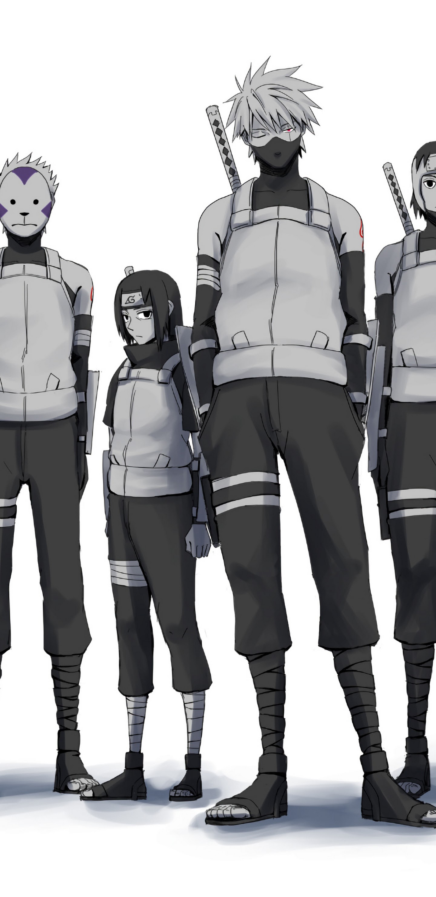 itachi wallpaper,anime,uniform,outerwear,naruto,monochrome