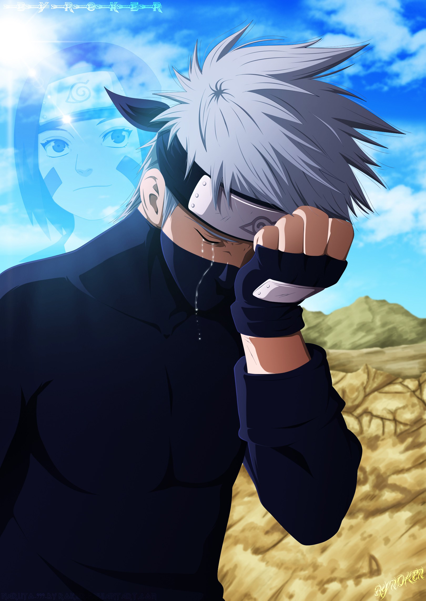 fond d'écran kakashi,anime,dessin animé,ciel,naruto,geste