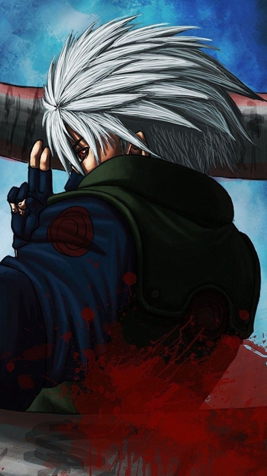 fondo de pantalla de kakashi,anime,dibujos animados,cg artwork,cabello negro,obra de arte