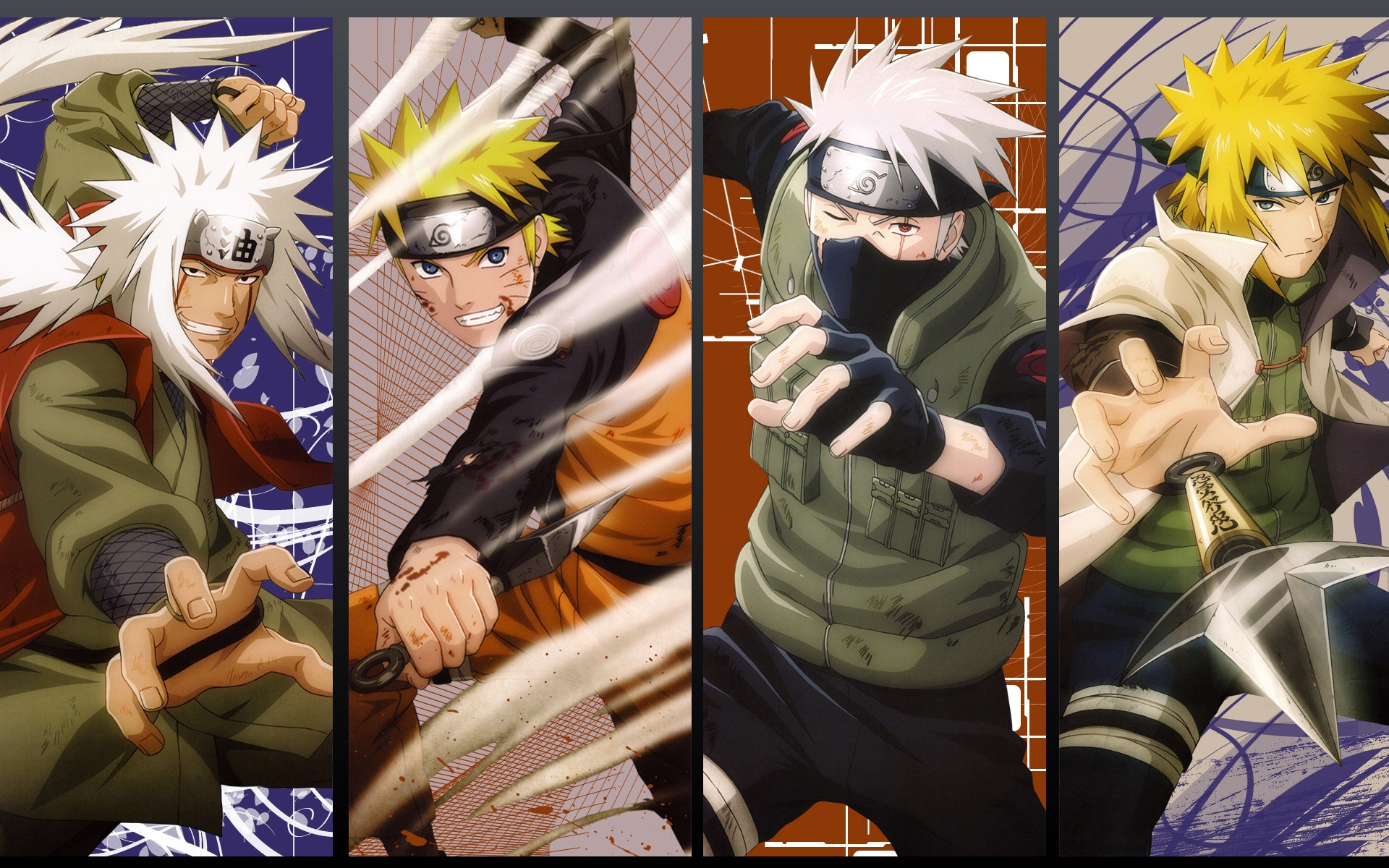 carta da parati kakashi,anime,naruto,cartone animato,collage,opera d'arte