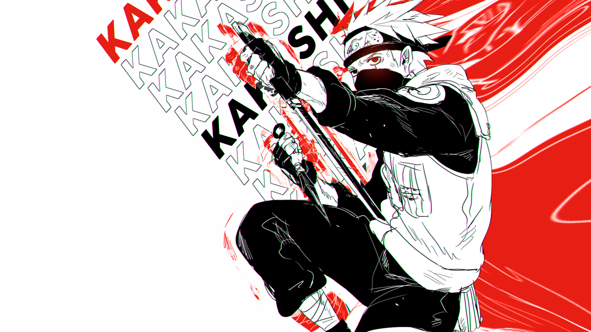 kakashi wallpaper,graphic design,illustration,font,sports gear,anime