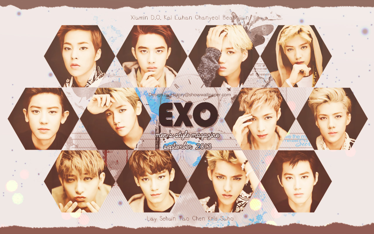 exo wallpaper,face,facial expression,head,collage,art