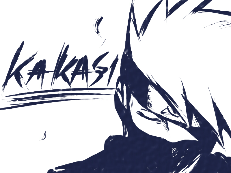 carta da parati kakashi,font,disegno grafico,grafica,bianco e nero,illustrazione