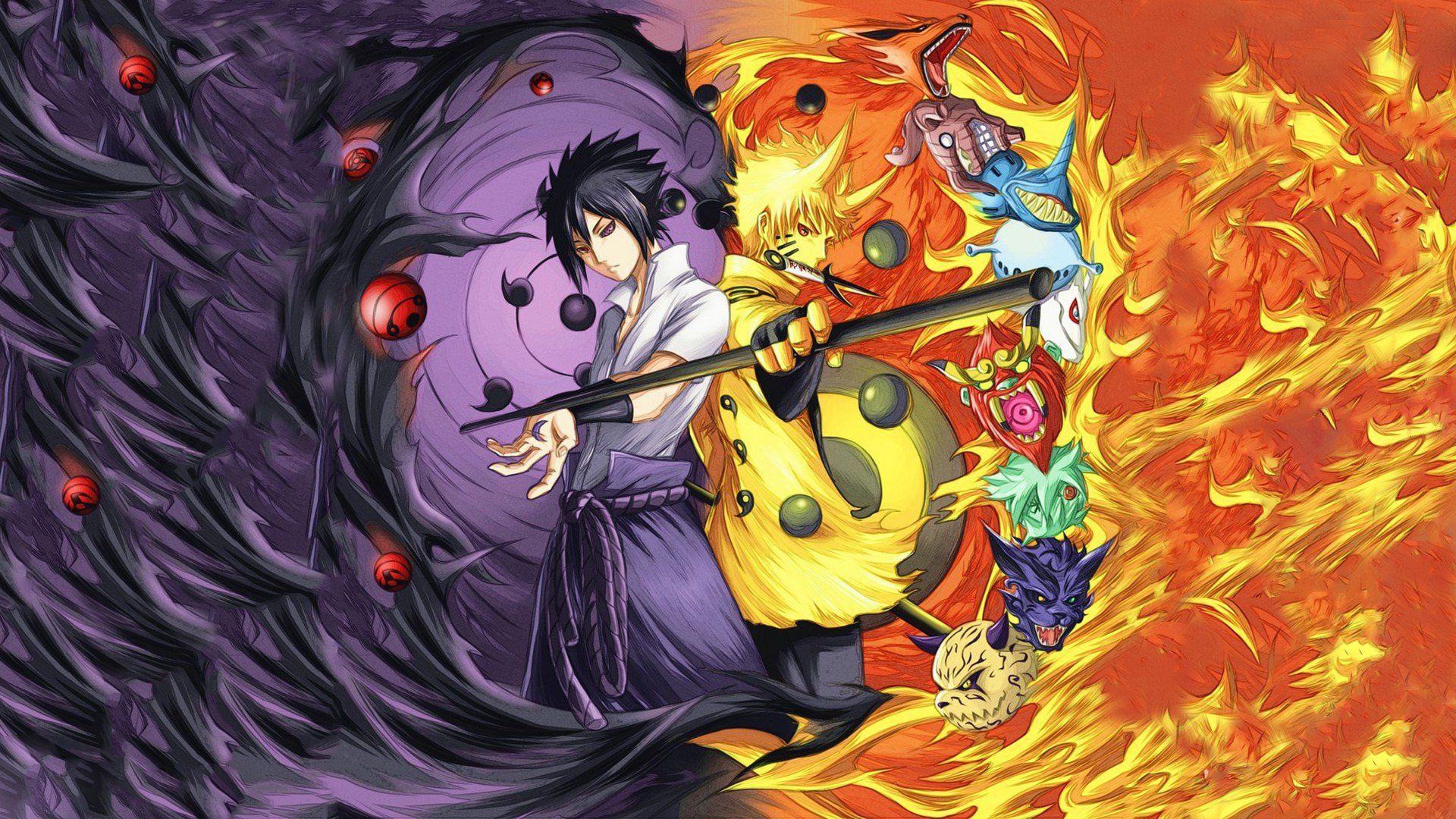 sasuke wallpaper,anime,karikatur,illustration,erfundener charakter,cg kunstwerk