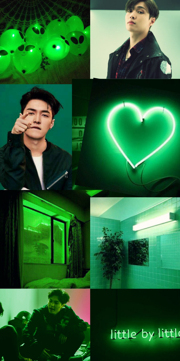 Exo Wallpaper Green Fictional Character Graphic Design Art Collage Wallpaperuse Exo Wallpaper Green Fictional Character Graphic Design Art Collage Wallpaperuse