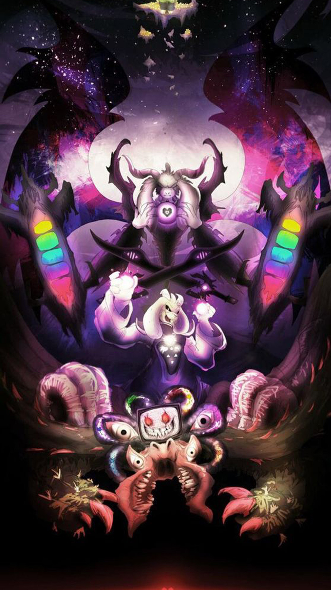 undertale wallpaper,purple,illustration,fictional character,graphic design,demon