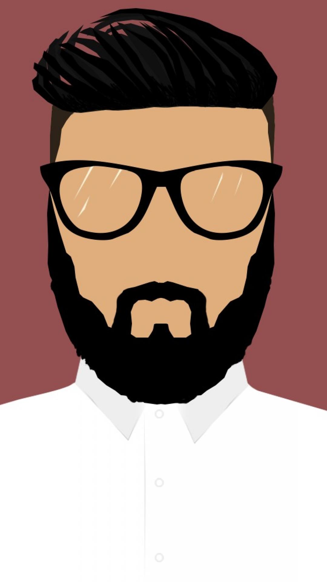 fond d'écran hipster,cheveux,barbe,dessin animé,lunettes,illustration